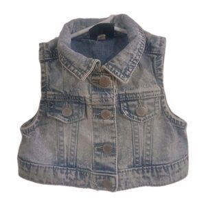 Genuine Kids By Oshkosh Baby Jean Vest Jacket Vintage  12 months